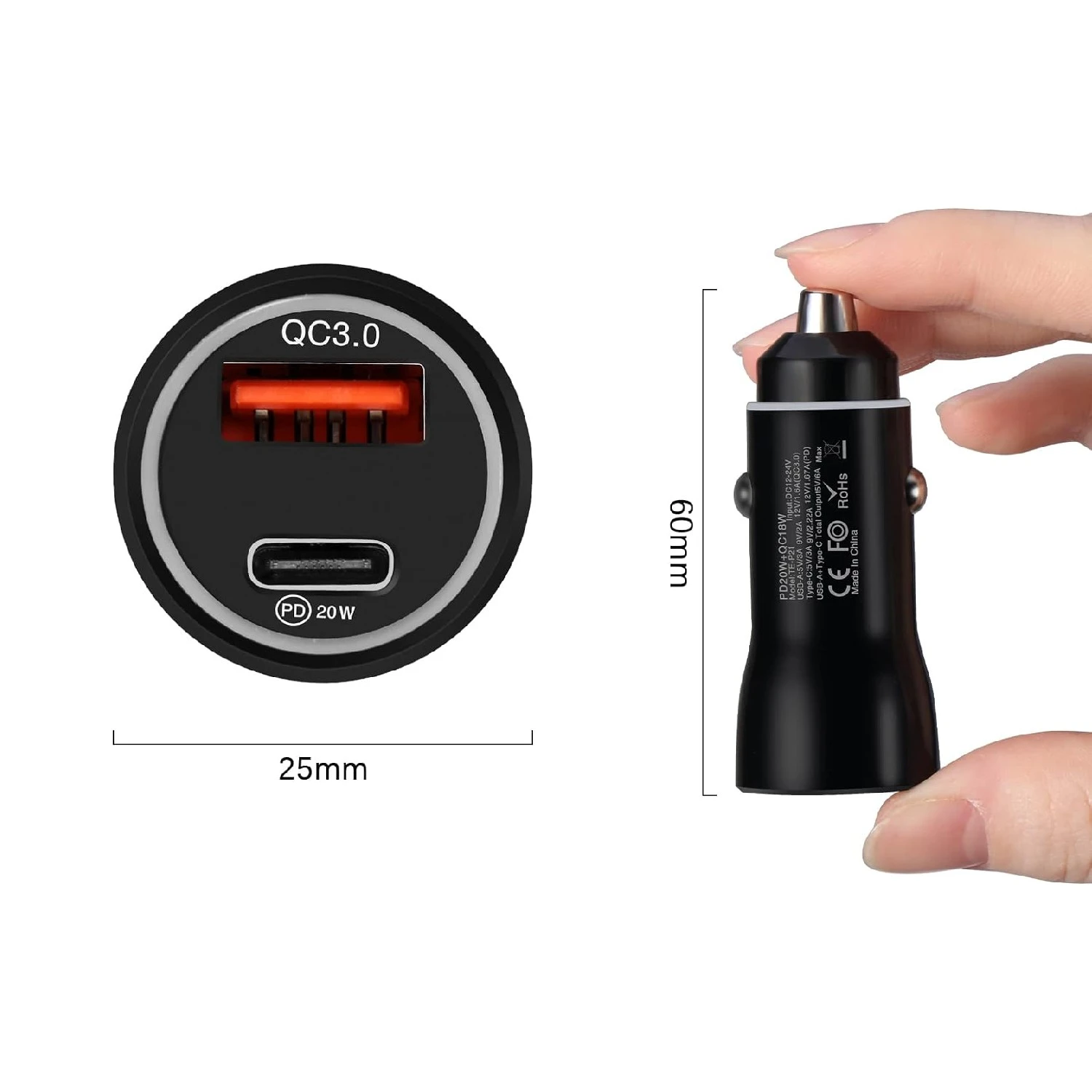 Chargeur Allume Cigare Voiture QC & PD 9 Chargeur Allume Cigare Voiture QC & PD – Image 7