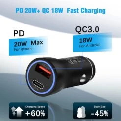 Chargeur Allume Cigare Voiture QC & PD 11 Chargeur Allume Cigare Voiture QC & PD -Monde Electronique Chargeur Allume Cigare Voiture QC PD power delivery