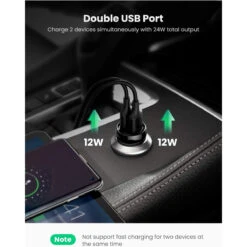 Chargeur Allume Cigare Voiture Ugreen 24W -Monde Electronique Chargeur Allume Cigare Voiture Ugreen 24W double USB 1