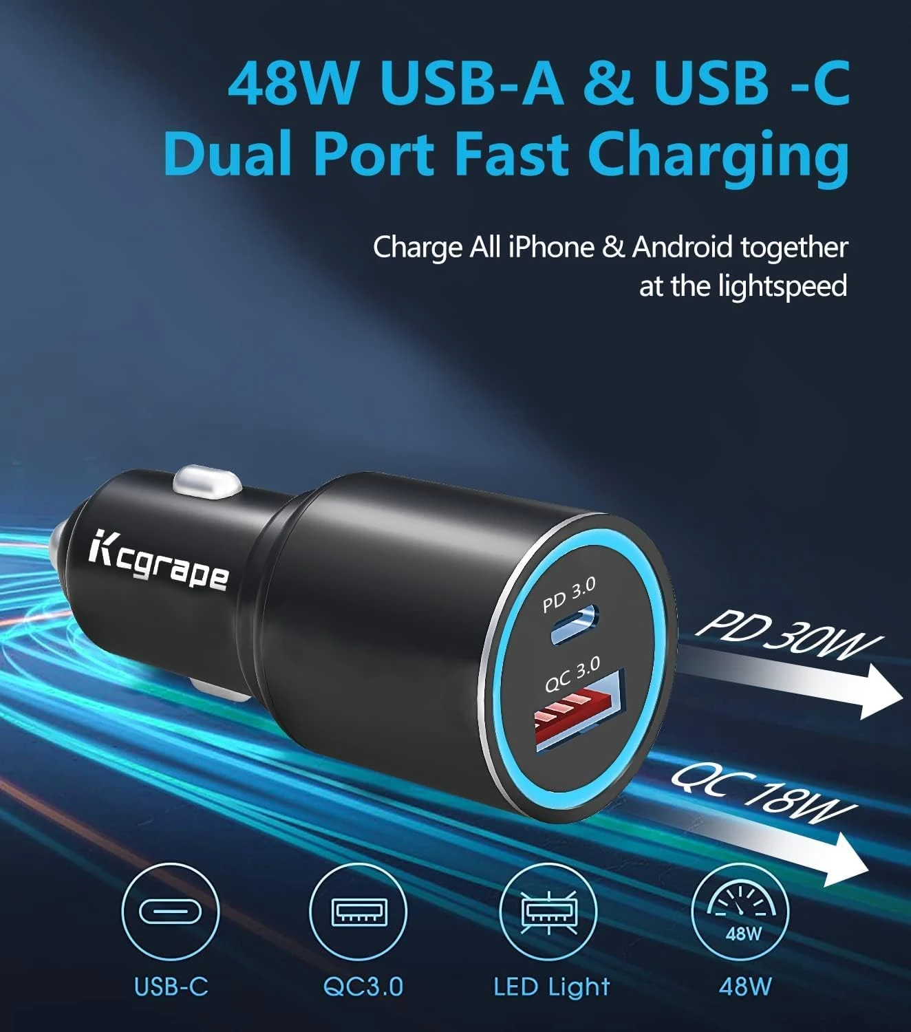 Chargeur Voiture USB-C PD 30W 4 Chargeur Voiture USB-C PD 30W – Image 2