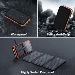 Chargeur Batterie Énergie Solaire 30000mAh -Monde Electronique Chargeur Batterie Energie Solaire​ conception intelligente