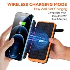 Chargeur Batterie Énergie Solaire 30000mAh -Monde Electronique Chargeur Batterie Energie Solaire​ sans fil