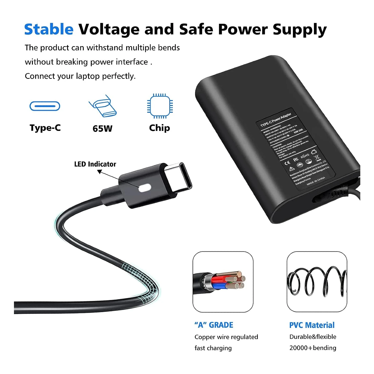 Chargeur USB-C Pour Dell Et Autres 4 Chargeur USB-C Pour Dell Et Autres – Image 2