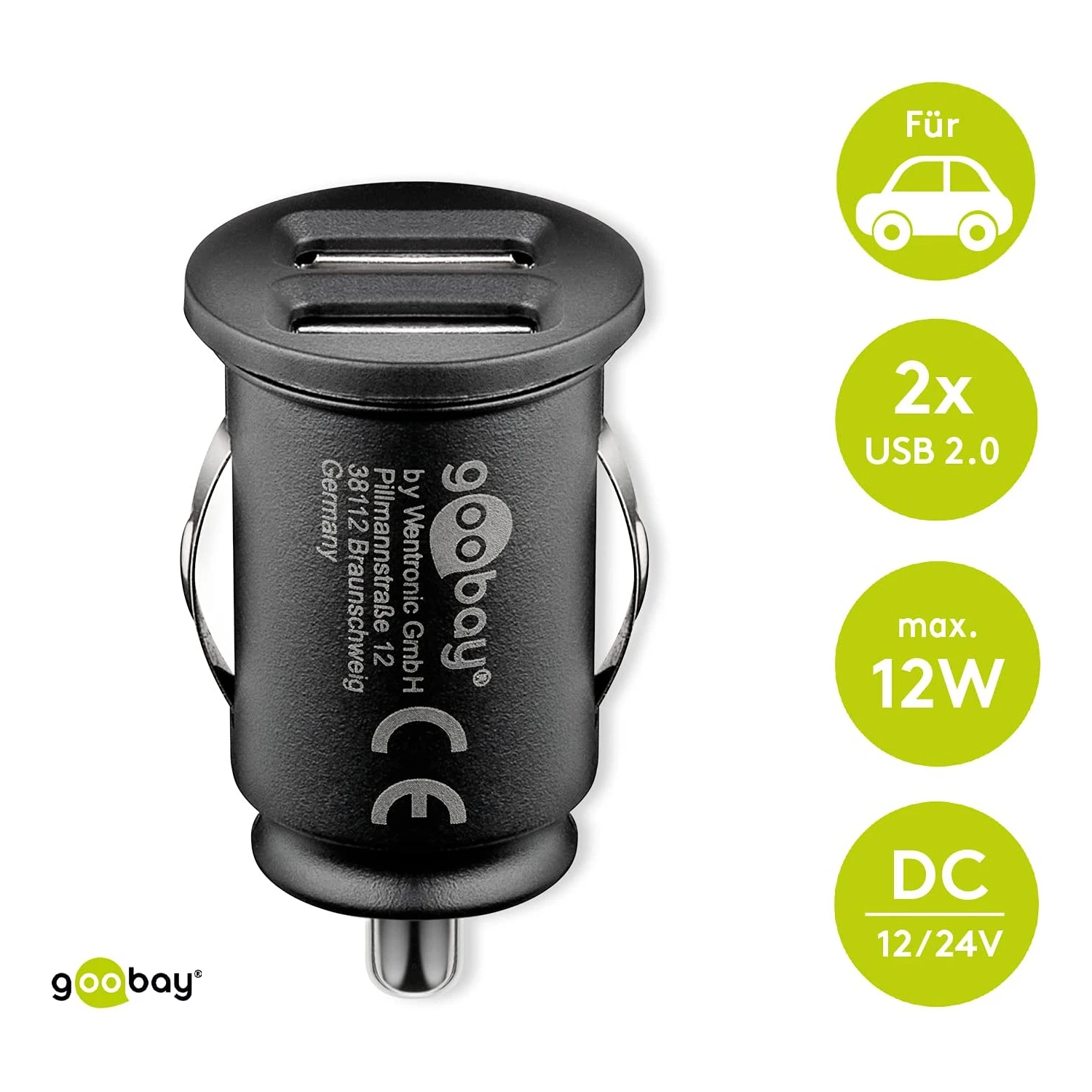 Chargeur Goobay Allume Cigare USB 4 Chargeur Goobay Allume Cigare USB – Image 2