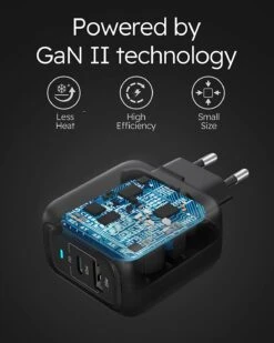 Chargeur Double USB Rapide 15 Chargeur Double USB Rapide -Monde Electronique Chargeur Imuto 65W Double USB technologie GaN II