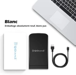 Chargeur Induction Lumineux -Monde Electronique Chargeur Induction 10W QiDianz contenu carton