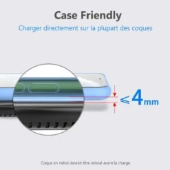 Chargeur Induction IPhone Et AirPods 9 Chargeur Induction IPhone Et AirPods -Monde Electronique Chargeur Induction 15W Yootech coque compatible