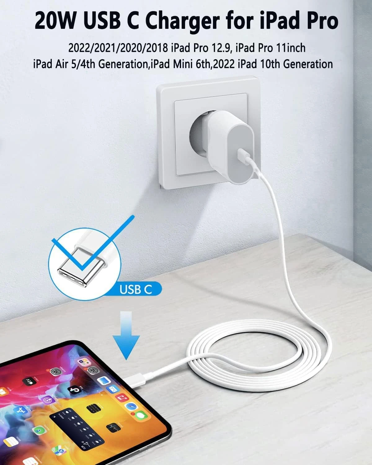 Chargeur USB-C Pour IPad Et Tablettes 6 Chargeur USB-C Pour IPad Et Tablettes – Image 4
