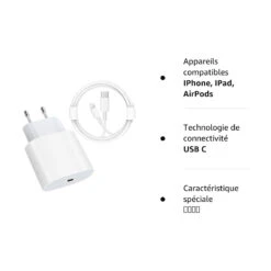 Chargeur IPhone USB-C Certifié MFi -Monde Electronique Chargeur Iphone USB C compatibilite