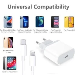 Chargeur Lightning USB-C -Monde Electronique Chargeur Lightning Usb C universal compatibilite