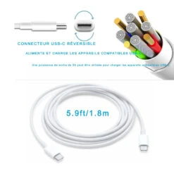 Chargeur MacBook Pro USB-C -Monde Electronique Chargeur Macbook Pro USB C cable