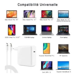 Chargeur MacBook Pro USB-C -Monde Electronique Chargeur Macbook Pro USB C iphone