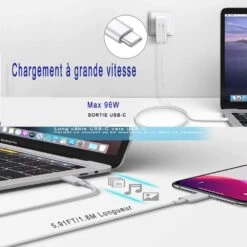 Chargeur MacBook Pro USB-C -Monde Electronique Chargeur Macbook Pro USB C telephone