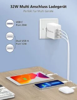 Chargeur Mural USB A -Monde Electronique Chargeur Mural DeepDream 32W