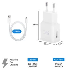 Chargeur Mural Rapide AFC 7 Chargeur Mural Rapide AFC -Monde Electronique Chargeur Mural Rapide AFC cable fournit