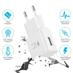 Chargeur Mural Rapide AFC 8 Chargeur Mural Rapide AFC -Monde Electronique Chargeur Mural Rapide AFC ultra resistant