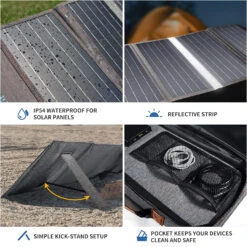 Chargeur Panneau Solaire Portable -Monde Electronique Chargeur Panneau Solaire Portable facile a mettre en place