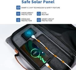 Chargeur Panneau Solaire Portable -Monde Electronique Chargeur Panneau Solaire Portable securise