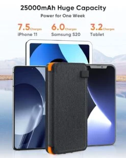 Chargeur Portable Solaire 25000 MAh -Monde Electronique Chargeur Portable Solaire 25000 mAh capacite