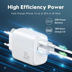 Chargeur Rapide USB-C 20W 7 Chargeur Rapide USB-C 20W -Monde Electronique Chargeur Rapide Luosike USB C haute efficacite