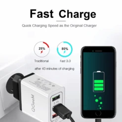 Chargeur Rapide Quick Charge 3.0 8 Chargeur Rapide Quick Charge 3.0 -Monde Electronique Chargeur Rapide Quick Charge 3.0 gain de temps