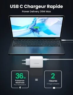 Chargeur Rapide USB-C USB-A -Monde Electronique Chargeur Rapide Ugreen usb c