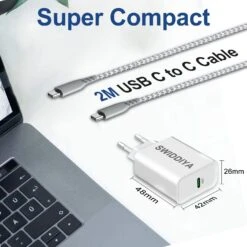 Chargeur Ultra Rapide USB C 25W 9 Chargeur Ultra Rapide USB C 25W -Monde Electronique Chargeur SWIDDIYA 25W Rapide super compacte
