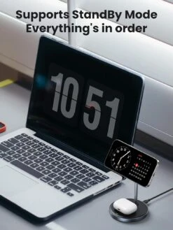 Chargeur à Induction 2 En 1 Magnétique -Monde Electronique Chargeur Sans Fil Magnetique iPhone support