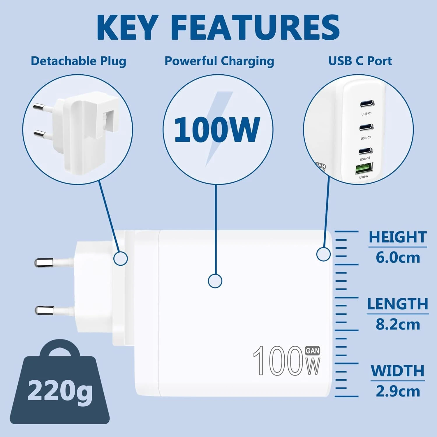 Chargeur Secteur Rapide 100 Watts 5 Chargeur Secteur Rapide 100 Watts – Image 3