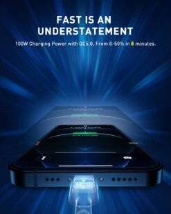 Chargeur Secteur Rapide 100W -Monde Electronique Chargeur Secteur Rapide Baseus 50 5min si le smartphone accepte la puissance