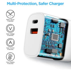 Chargeur Secteur 20W Rapide -Monde Electronique Chargeur Secteur ZealBoom 20W Rapide multiprotection