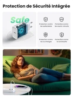 Chargeur Smartphone USB-C -Monde Electronique Chargeur Smartphone Usb C rapide