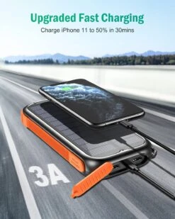 Chargeur Batterie Panneau Solaire -Monde Electronique Chargeur Solaire ADDTOP charge rapide