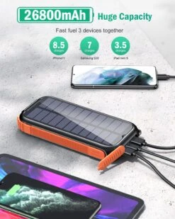 Chargeur Batterie Panneau Solaire -Monde Electronique Chargeur Solaire ADDTOP grande capacite