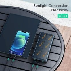 Chargeur Solaire Portable USB-C -Monde Electronique Chargeur Solaire Portable USB C panneau solaire