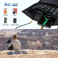 Chargeur Solaire Randonnée -Monde Electronique Chargeur Solaire Randonnee rapide