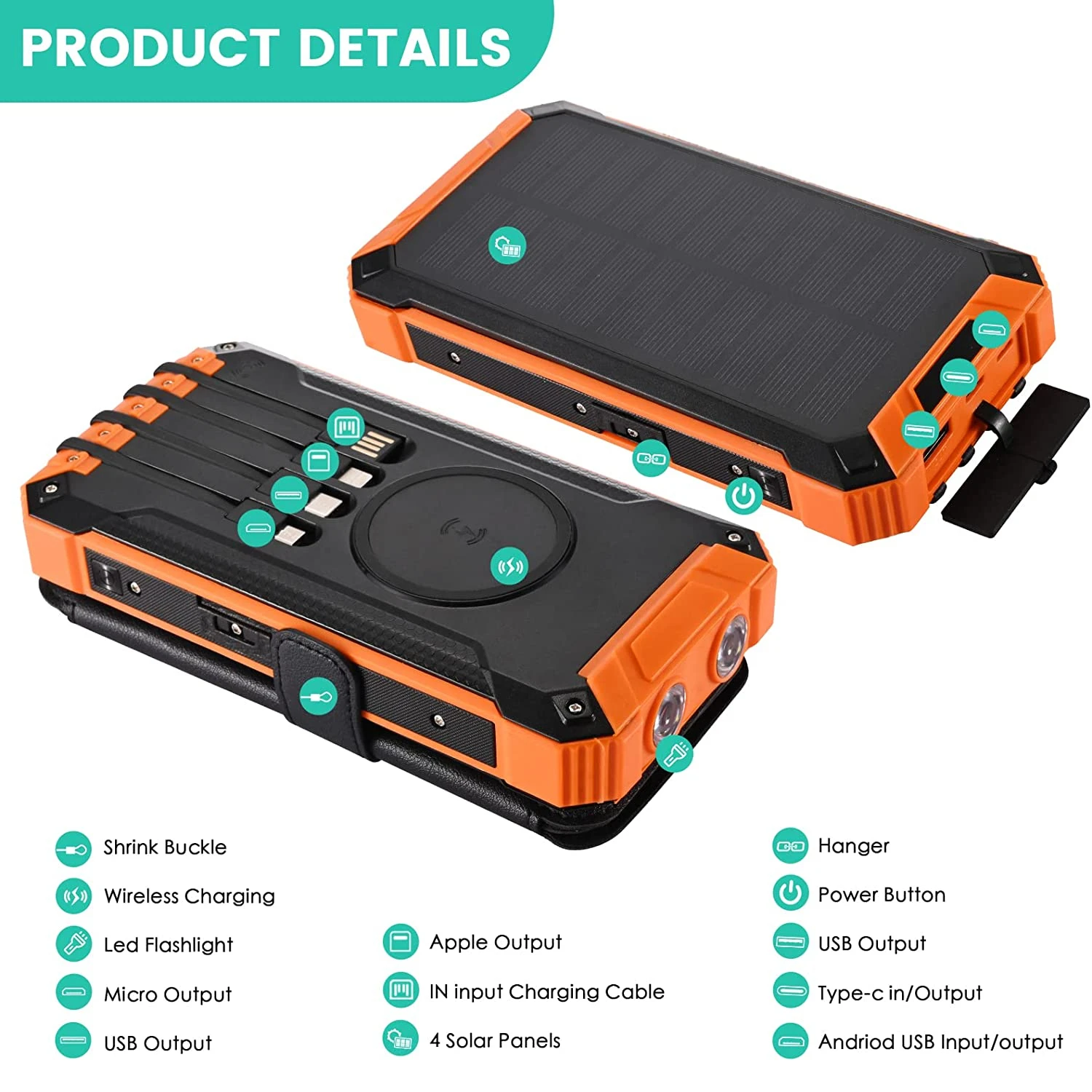 Chargeur Solaire Batterie 32000mAh 7 Chargeur Solaire Batterie 32000mAh – Image 5