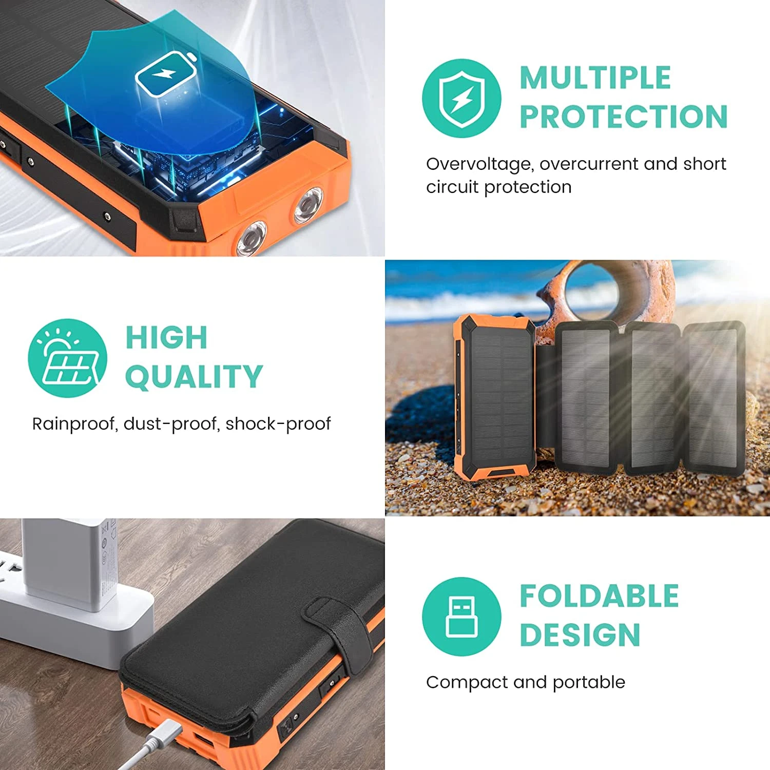 Chargeur Solaire Batterie 32000mAh 9 Chargeur Solaire Batterie 32000mAh – Image 7