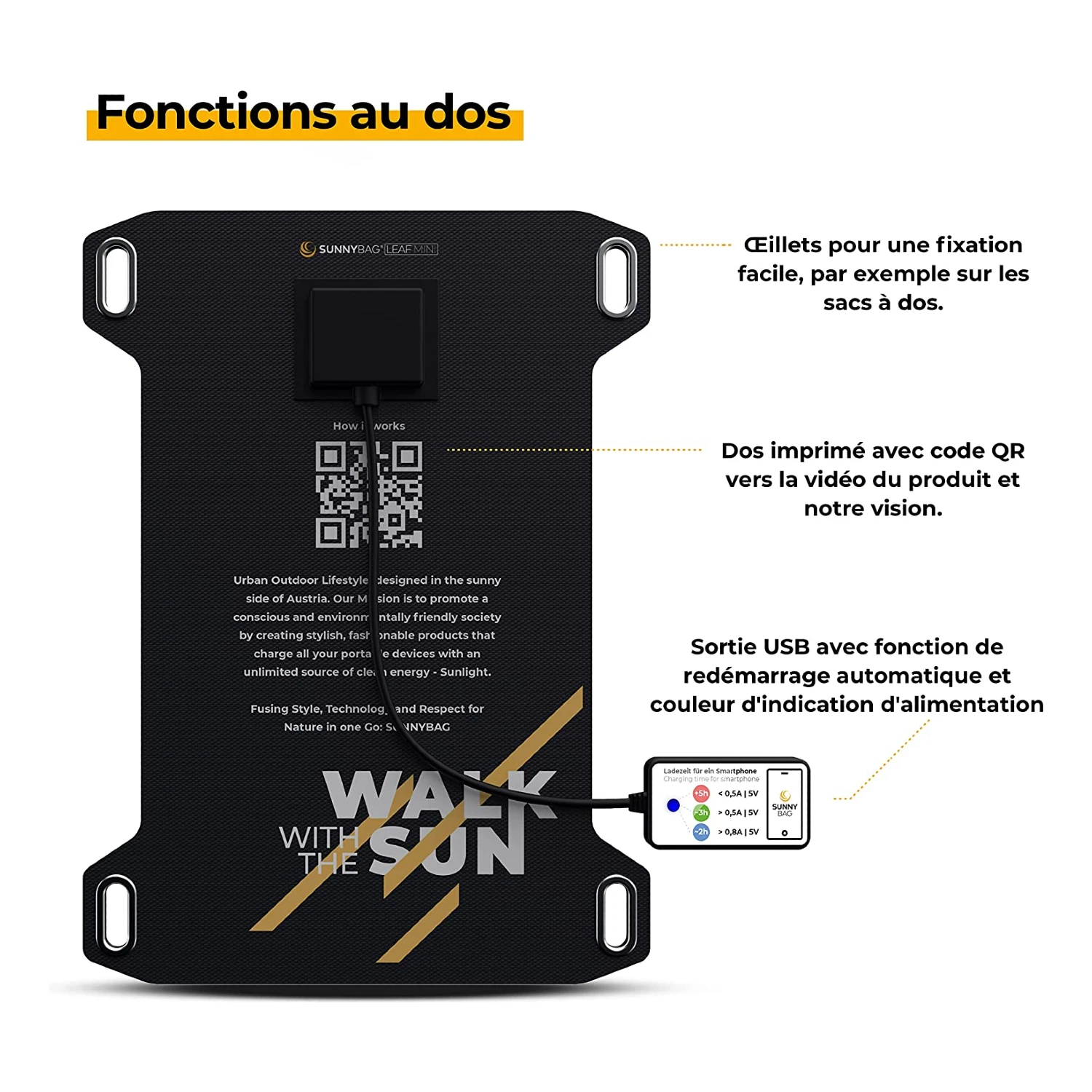 Chargeur Solaire Avec Port USB 4 Chargeur Solaire Avec Port USB – Image 2