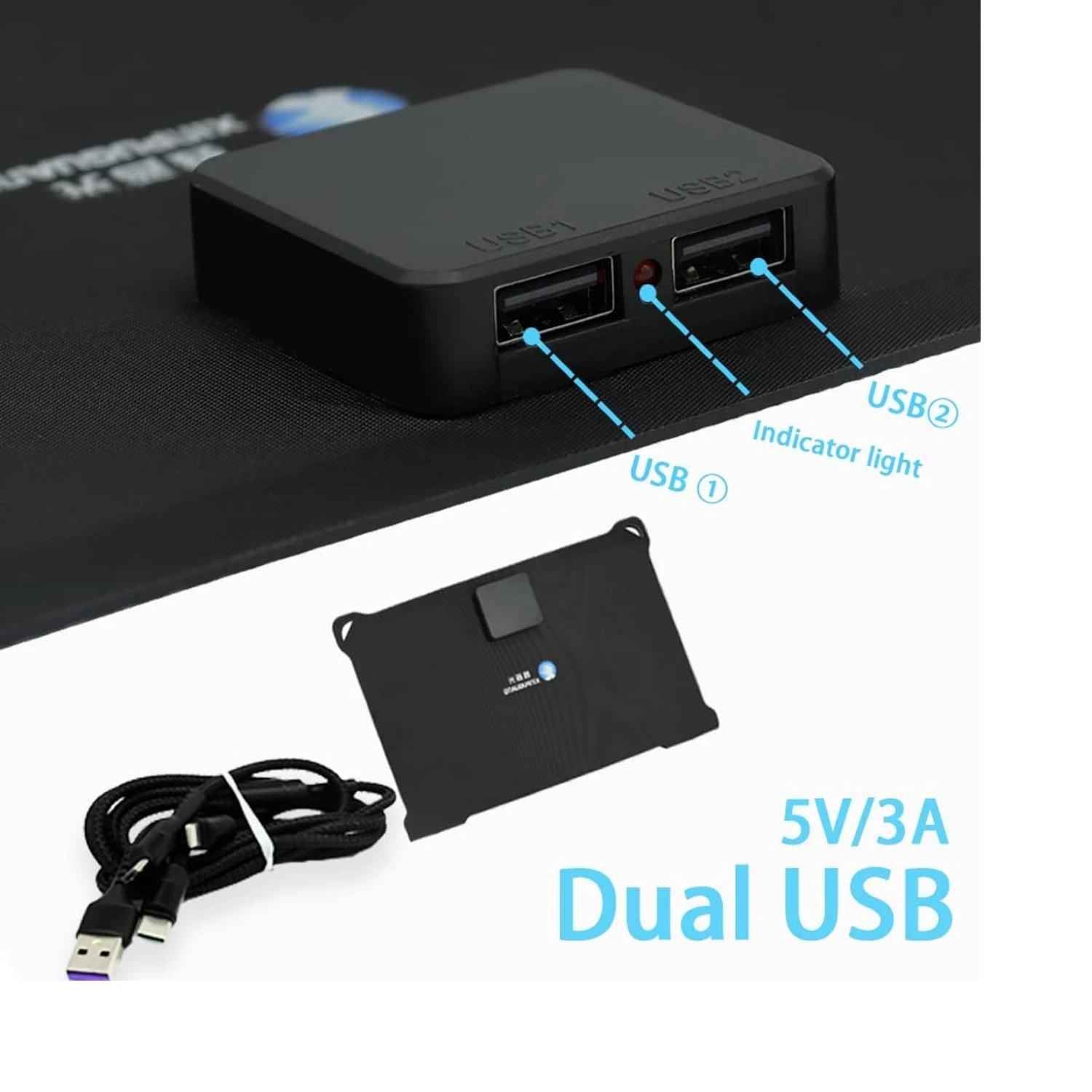 Chargeur Solaire De 28 Watts Puissant 4 Chargeur Solaire De 28 Watts Puissant – Image 2