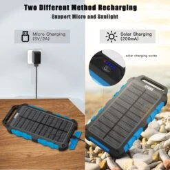 Petit Chargeur Solaire De 20000mAh 15 Petit Chargeur Solaire De 20000mAh -Monde Electronique Chargeur Solaire de Poche deux methodes de charge