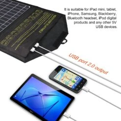 Chargeur Solaire Pour Camping Pliable -Monde Electronique Chargeur Solaire pour Camping pliable deux ports USB