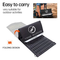 Chargeur Solaire Pour Camping Pliable -Monde Electronique Chargeur Solaire pour Camping pliable facile a deplacer