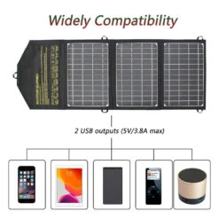 Chargeur Solaire Pour Camping Pliable -Monde Electronique Chargeur Solaire pour Camping pliable grande compatibilite