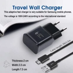 Chargeur Secteur USB-A Vers USB-C 10 Chargeur Secteur USB-A Vers USB-C -Monde Electronique Chargeur USB A vers USB C portable