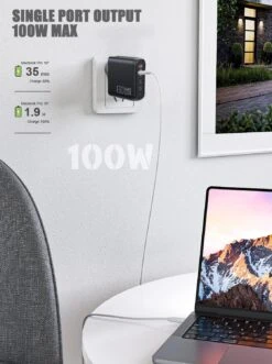 Chargeur USB Type-C 130 Watts -Monde Electronique Chargeur USB C 130W ordinateur