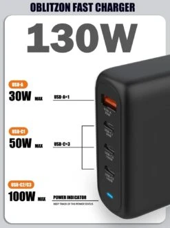 Chargeur USB Type-C 130 Watts -Monde Electronique Chargeur USB C 130W watts