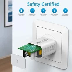 Chargeur USB-C 20 Watts 8 Chargeur USB-C 20 Watts -Monde Electronique Chargeur USB C 20w securite integre