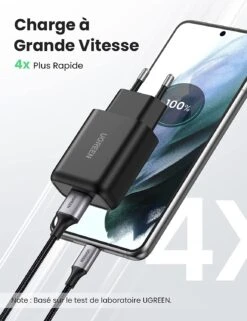 Chargeur Rapide USB-A 18W 7 Chargeur Rapide USB-A 18W -Monde Electronique Chargeur Ugreen 18W charge a grande vitesse