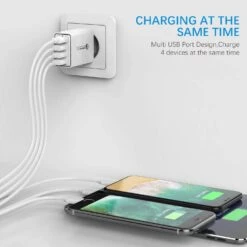 Chargeur Mural Quick Charge 3.0 -Monde Electronique Chargeur YEOPHOM Rapide 4 USB simultane